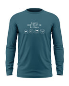 Easily Distracted By Dogs Cotton Full Sleeve T-shirt