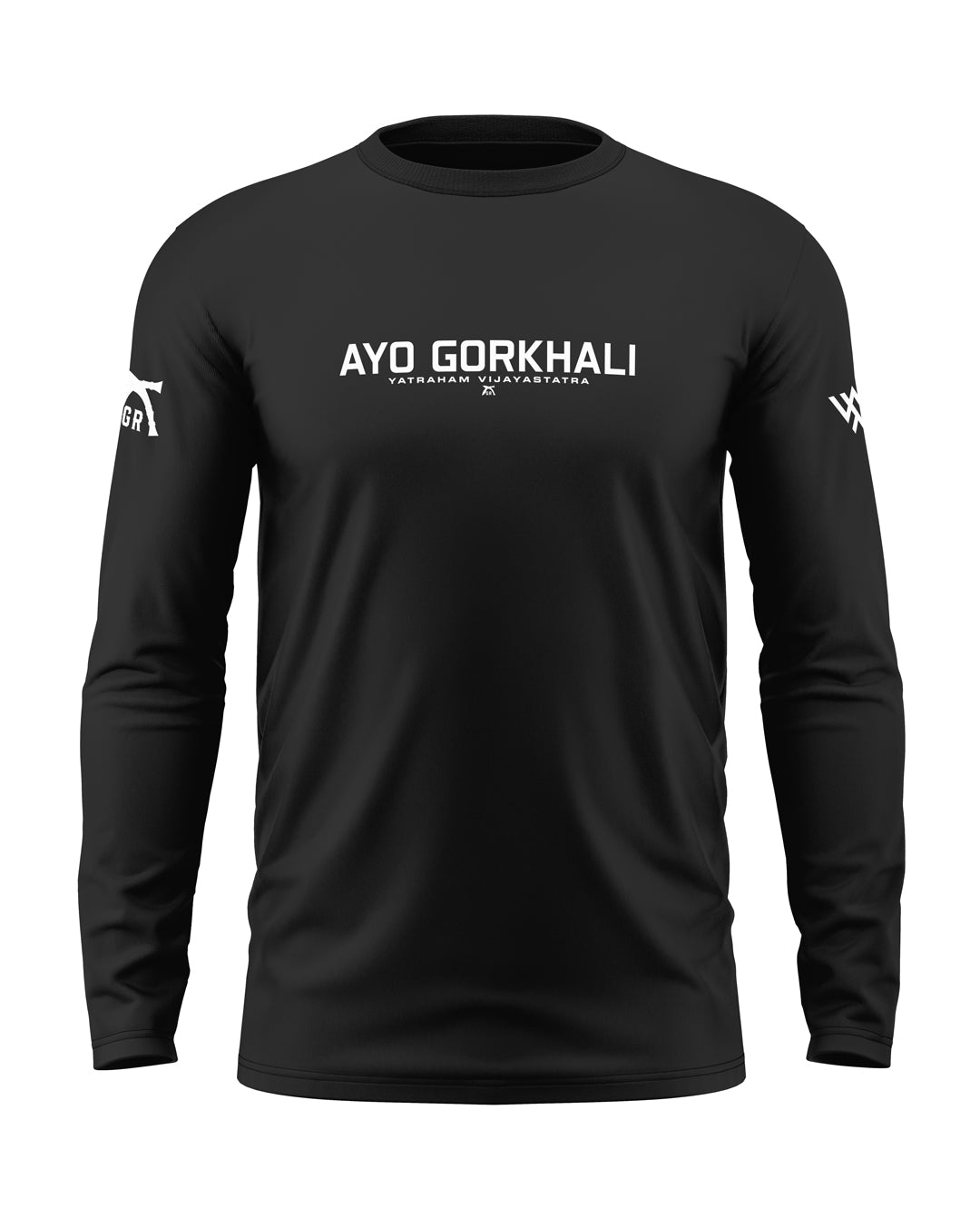 Ayo Gorkhali Cotton Full Sleeve T-shirt – Warriorworld