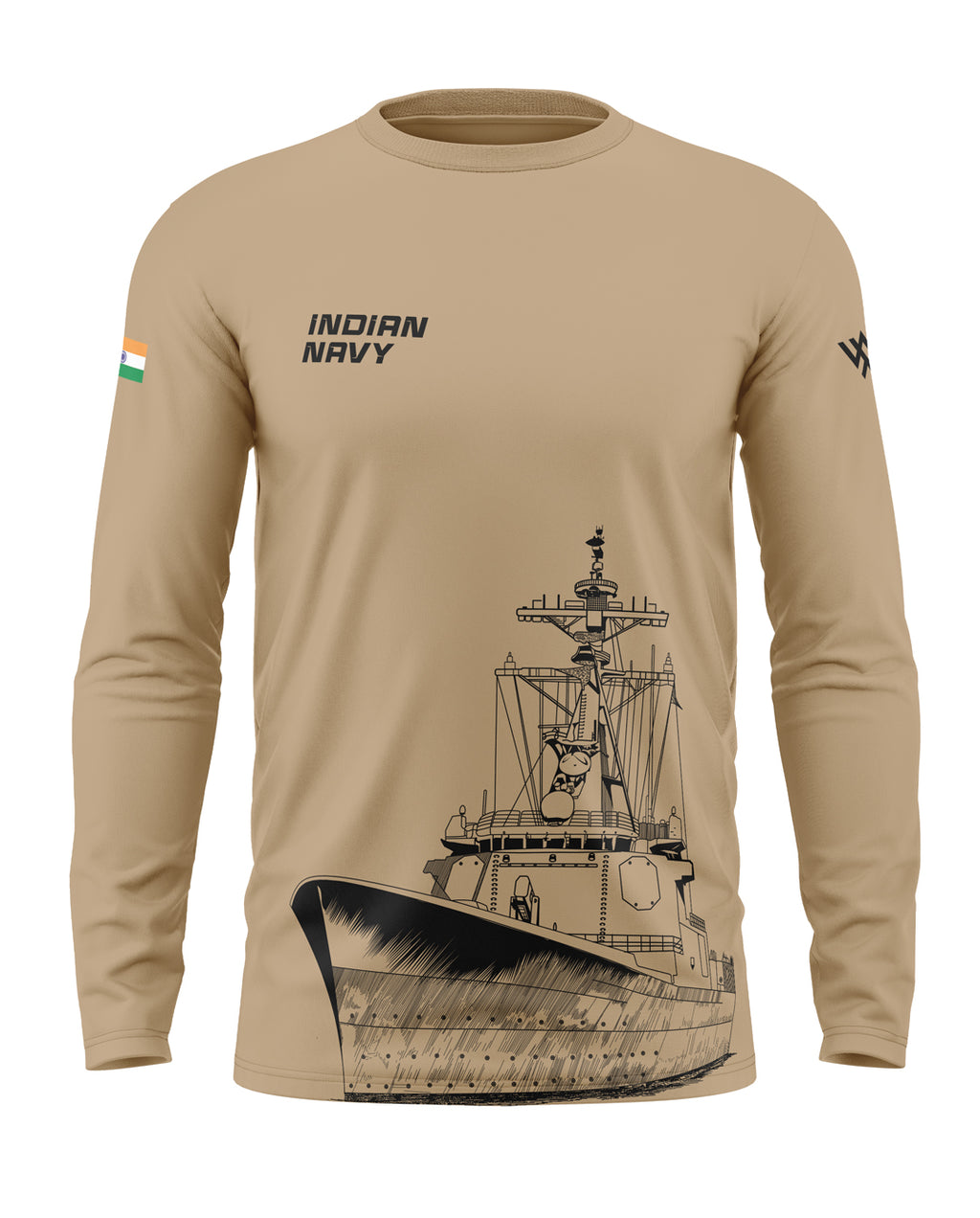Indian Navy Cotton Full Sleeve T-shirt