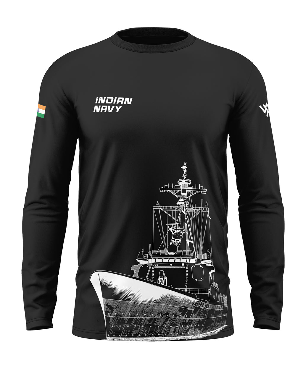 Indian Navy Cotton Full Sleeve T-shirt