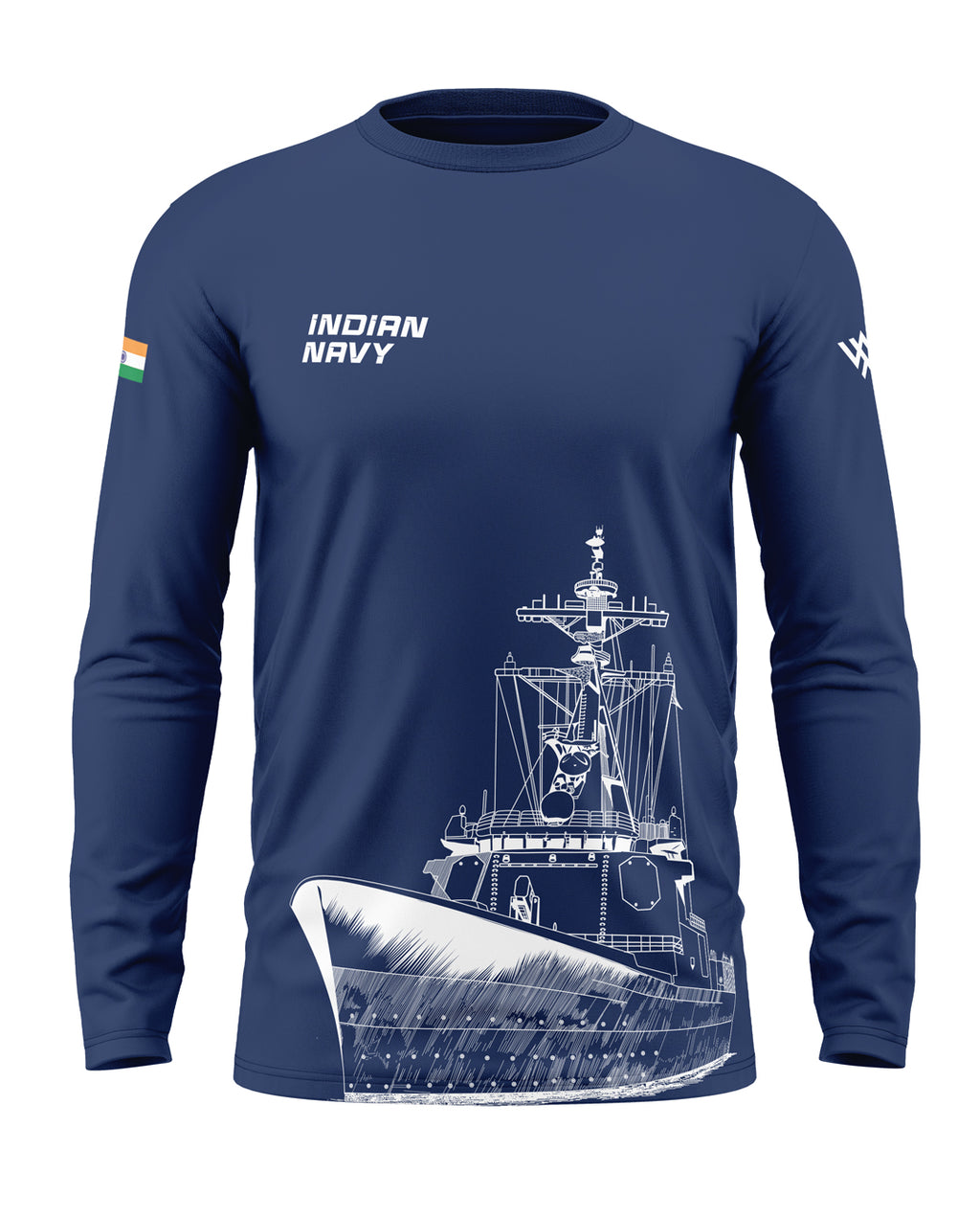 Indian Navy Cotton Full Sleeve T-shirt