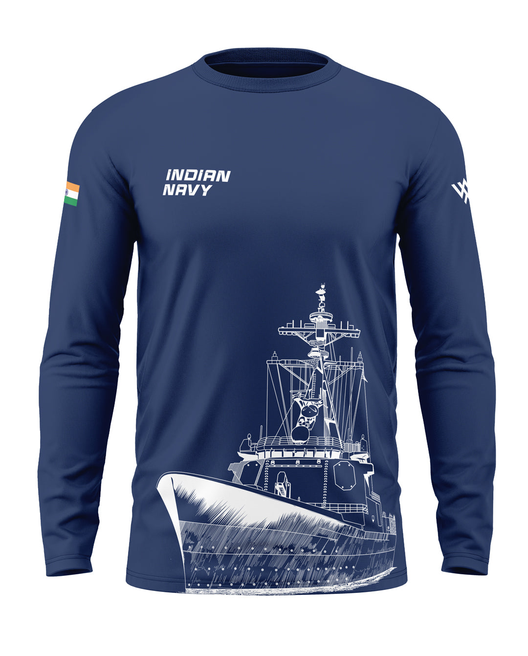Indian Navy Cotton Full Sleeve T-shirt