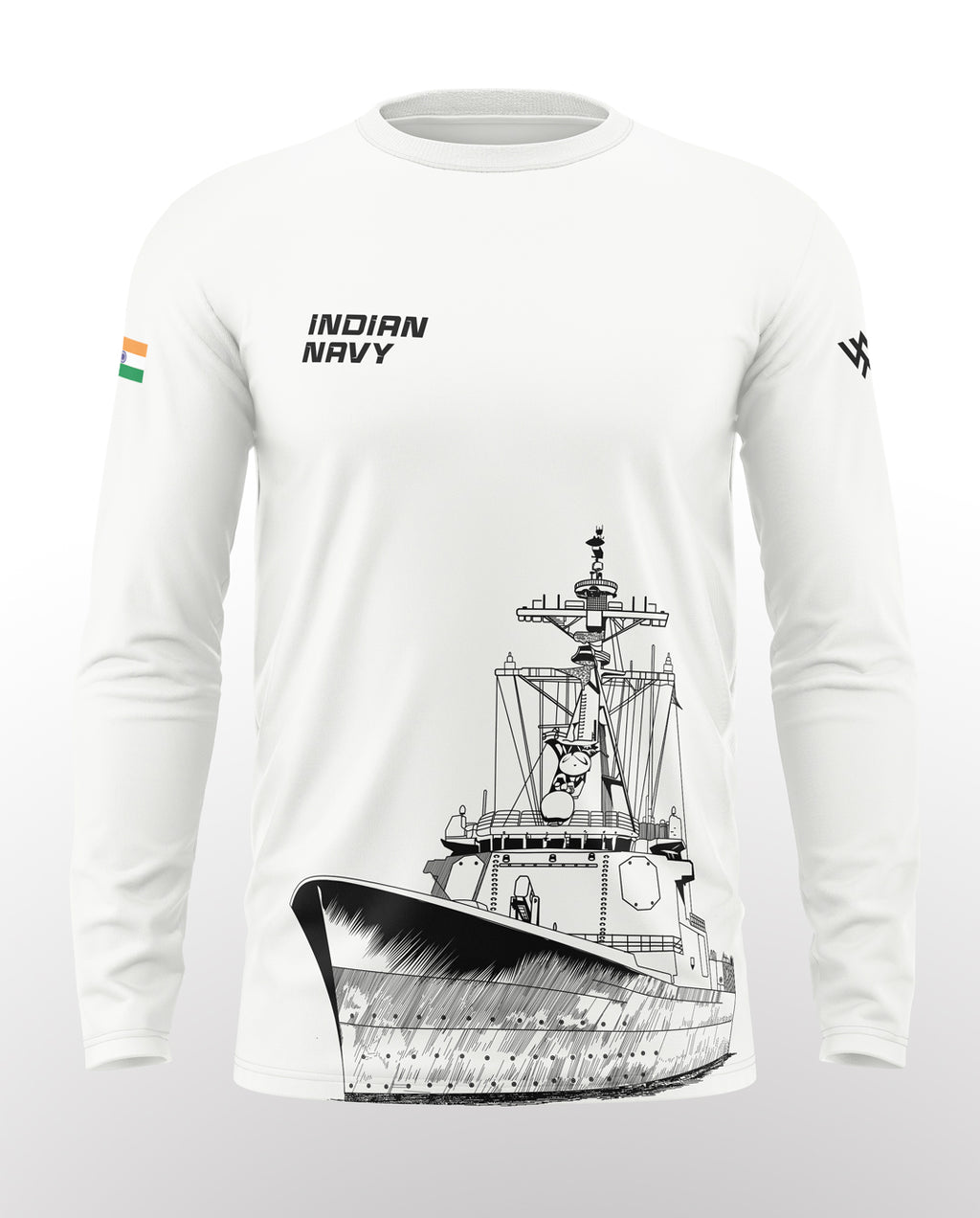 Indian Navy Cotton Full Sleeve T-shirt