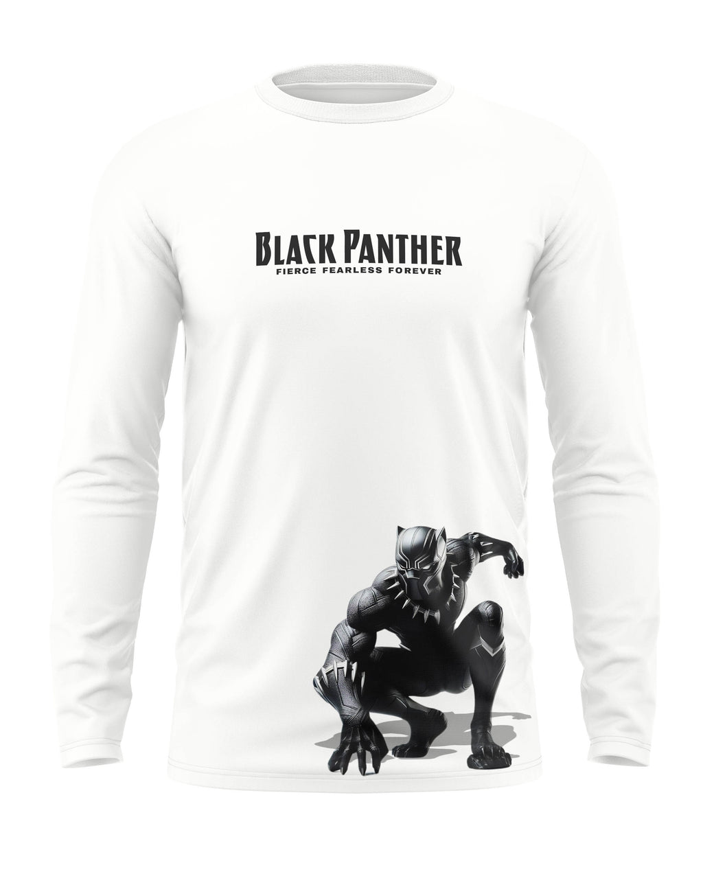 Black Panther Fierce Fearless Cotton Full Sleeve T-shirt