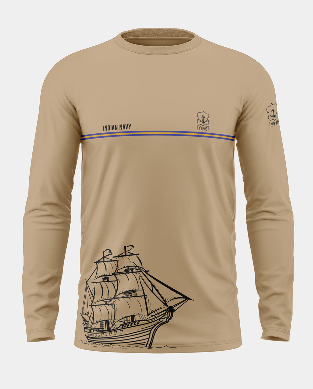 Indian Navy Pride Cotton Full Sleeve T-shirt