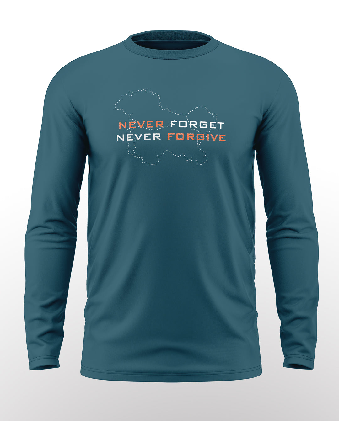 Never Forget Never Forgive Cotton Full Sleeve T-shirt