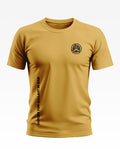 Yellow men's t-shirt with 'Jungle Warriors Cobra' chest logo and 'Victory for Gallant in War' text