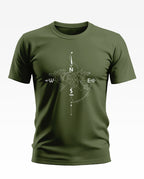 World Map With compass Soft Cotton T-shirt