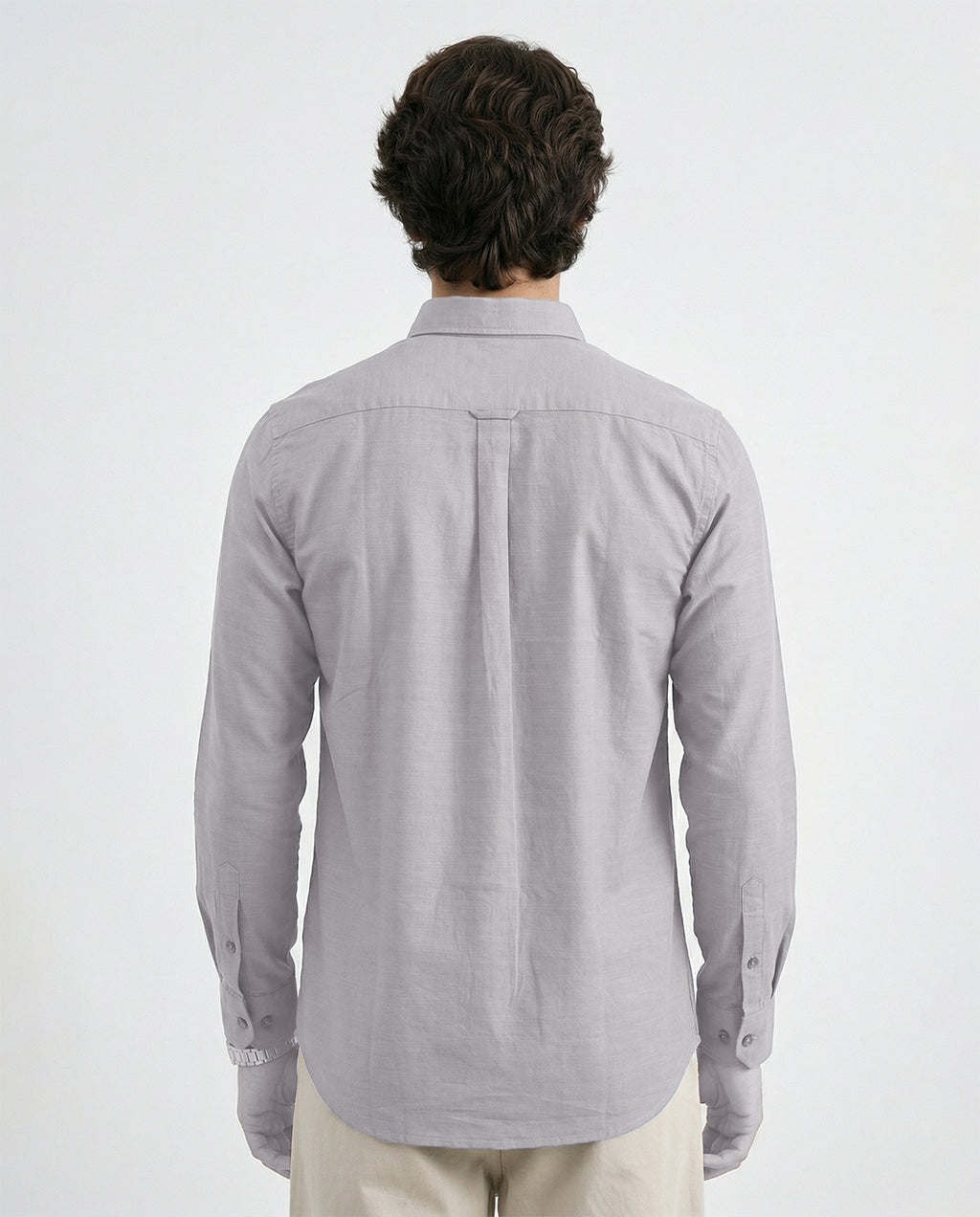 Full-Sleeve Breeze Linen Shirt in Greige
