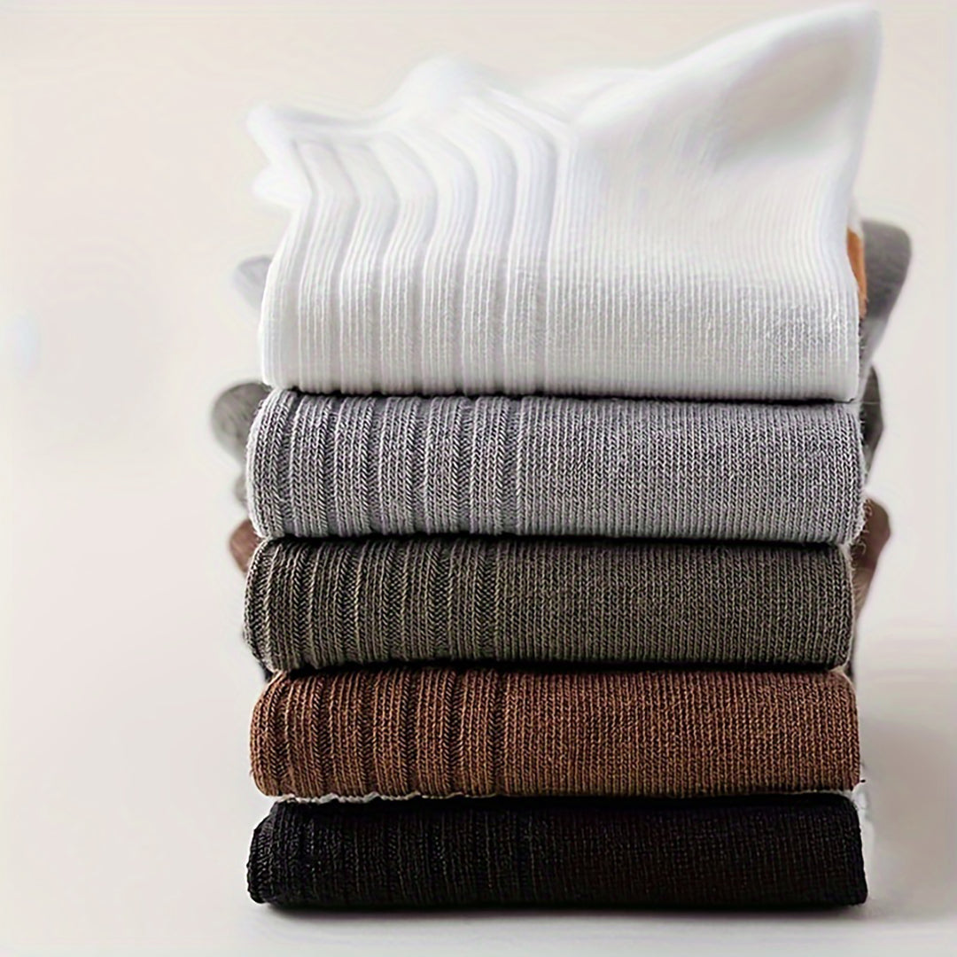 5-Pair Block Ankle Socks Combo