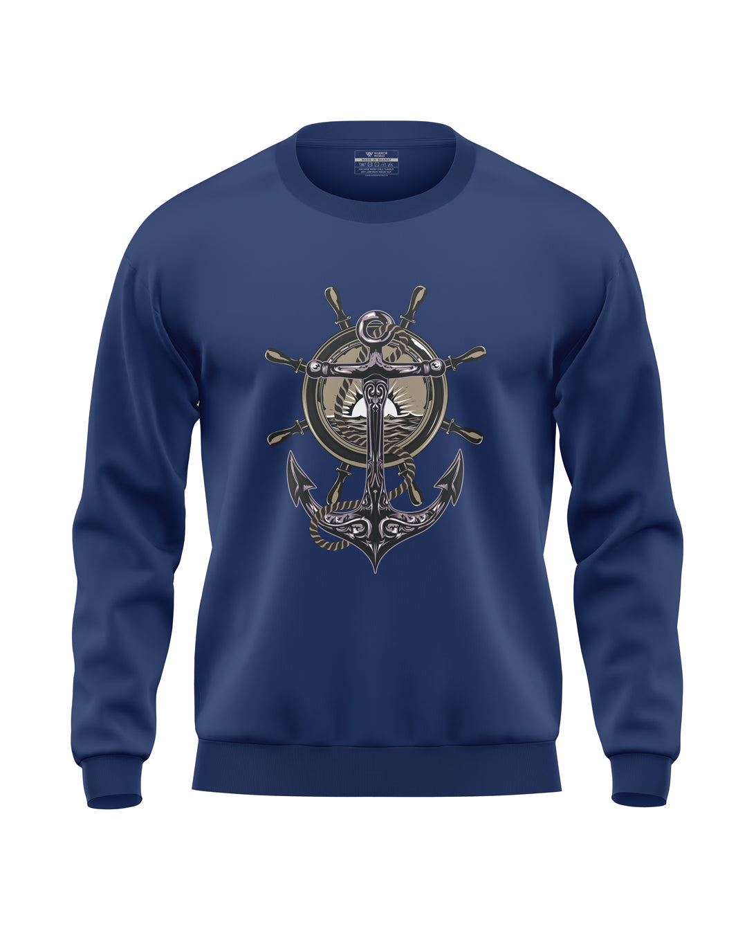 Navy Anchor Soft Cotton Sweatshirt