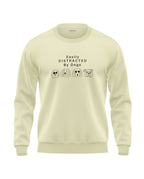 Easily Distracted By Dogs Soft Cotton Sweatshirt