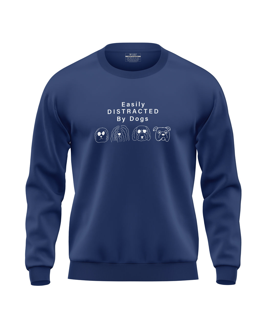 Easily Distracted By Dogs Soft Cotton Sweatshirt