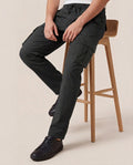 Grey Solid Cargo Pants For Men