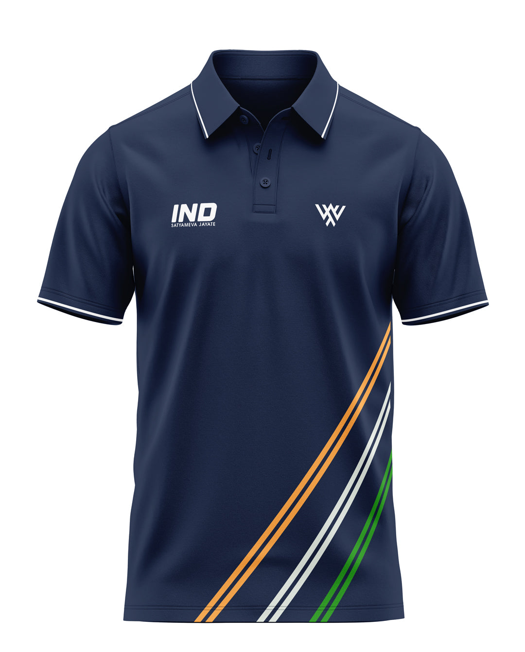India Flag Stripe Prime Polo T-Shirt