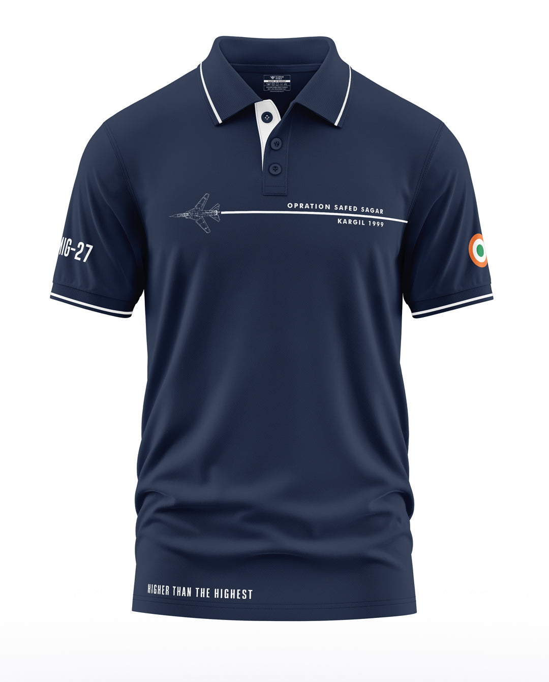 Operation Safed Sagar MiG-27 Polo Collar T-Shirt