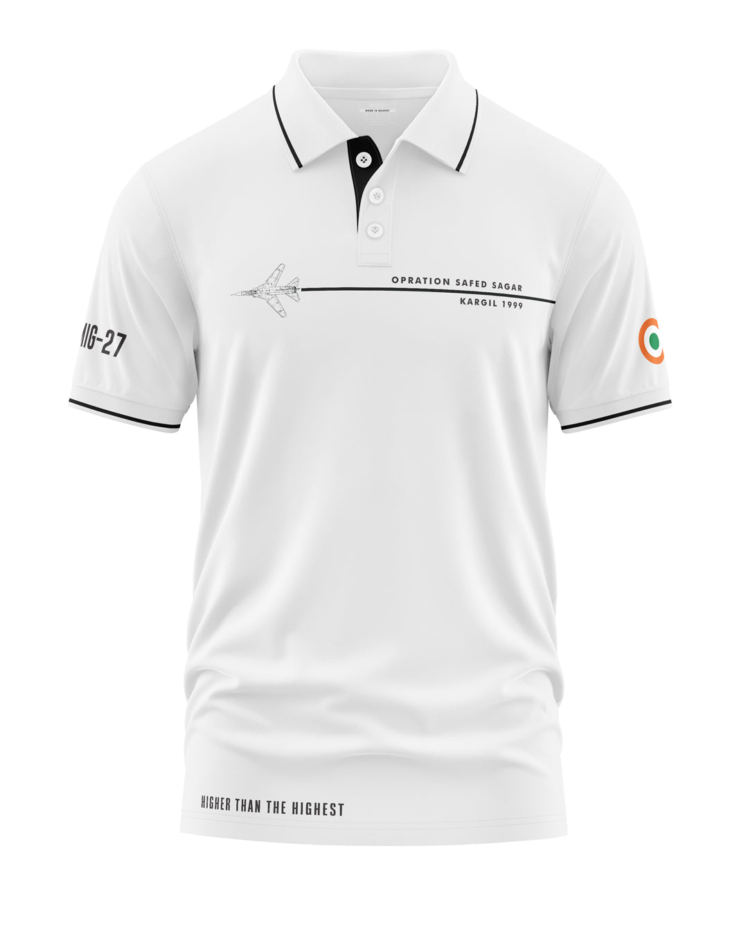 Operation Safed Sagar MiG-27 Polo Collar T-Shirt