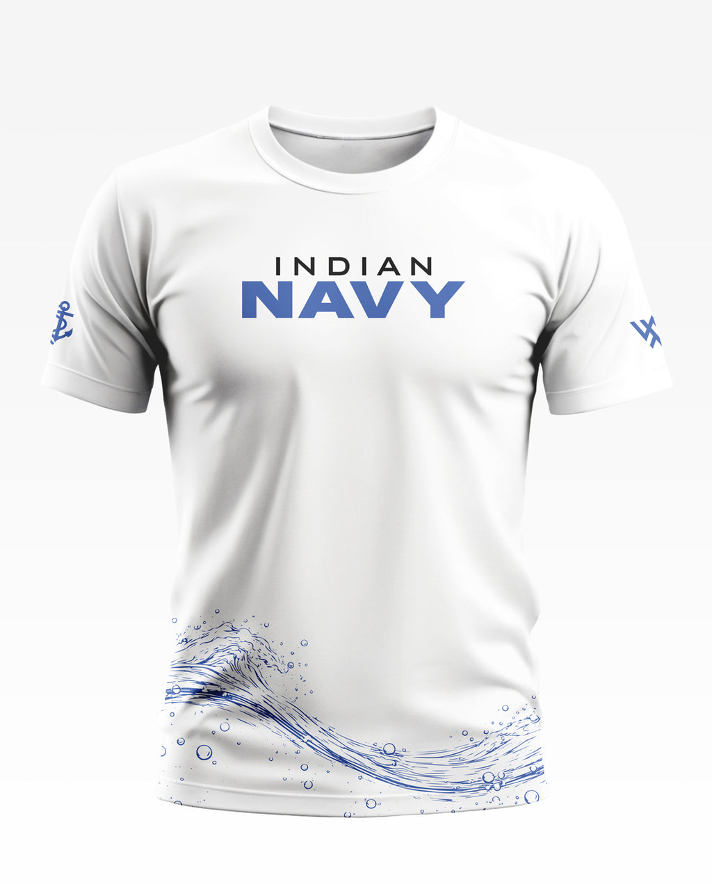 Indian Navy Sea Wave Soft Cotton T-shirt