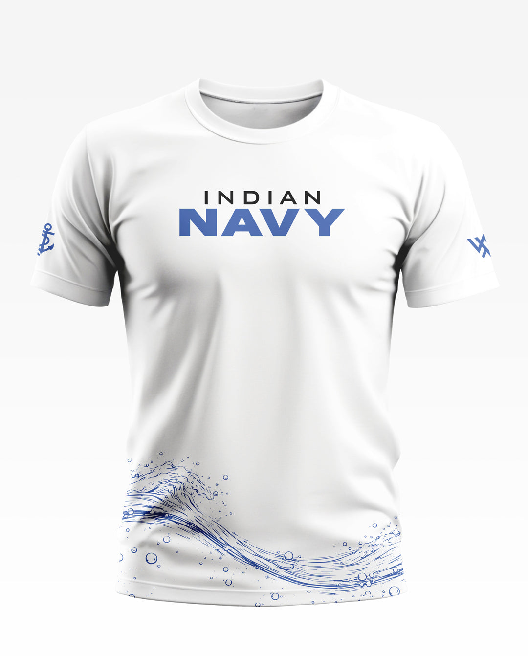 Indian Navy Sea Wave Soft Cotton T-shirt
