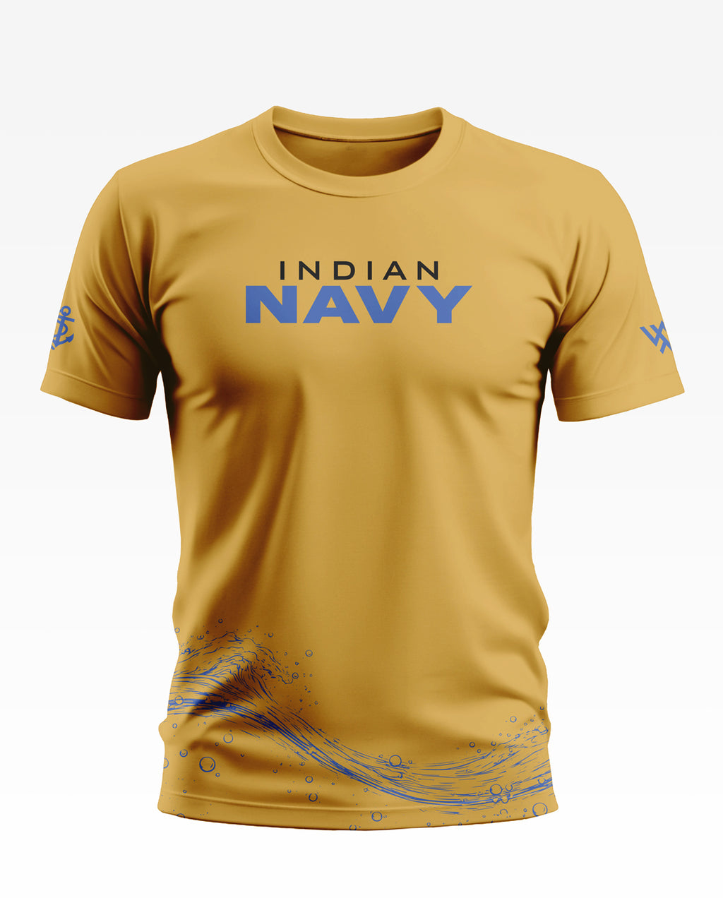 Indian Navy Sea Wave Soft Cotton T-shirt