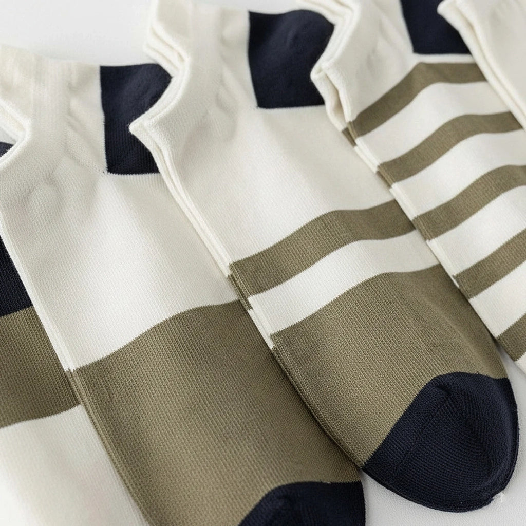 5-Pair Stylish Low-Cut Athletic Socks Combo