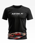 Aston F1 Azure Strike Soft Cotton T-shirt