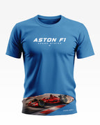 Aston F1 Azure Strike Soft Cotton T-shirt