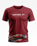 Aston F1 Azure Strike Soft Cotton T-shirt