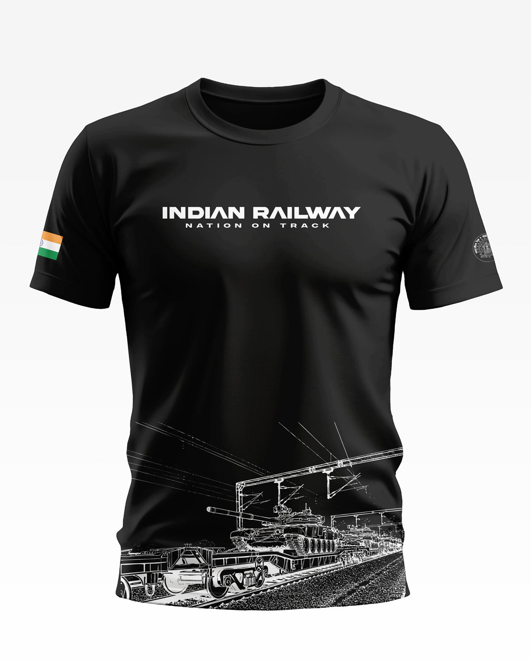 Indian Railway Nation On Track Soft Cotton T-shirt