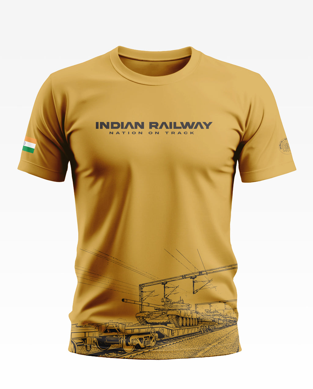 Indian Railway Nation On Track Soft Cotton T-shirt