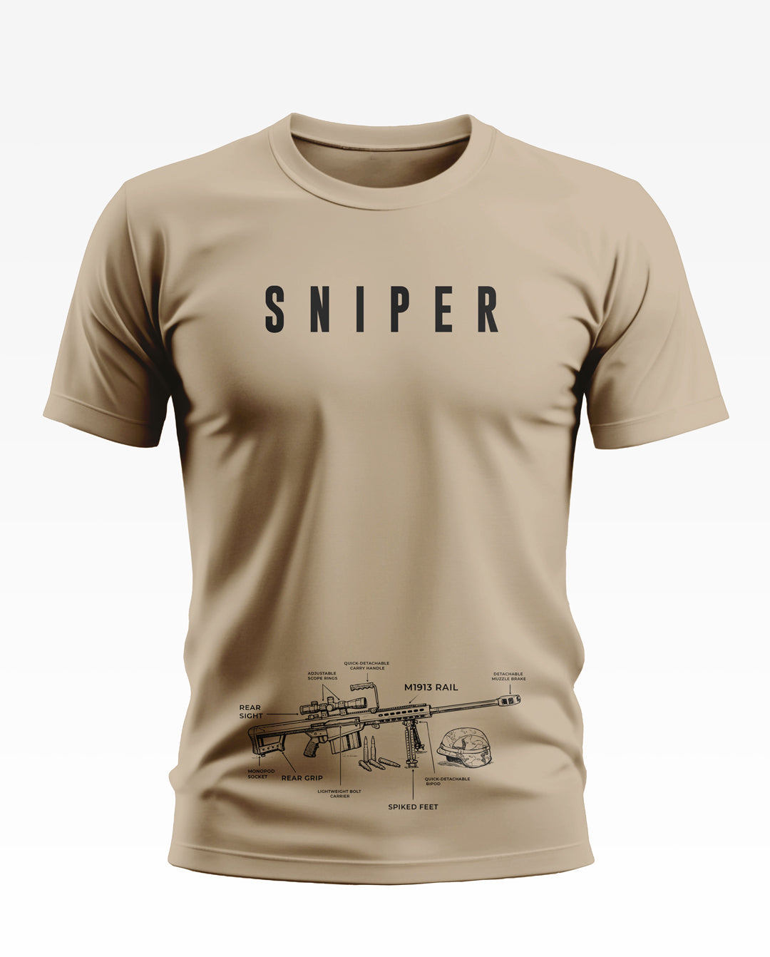 Sniper Details Cotton T-shirt