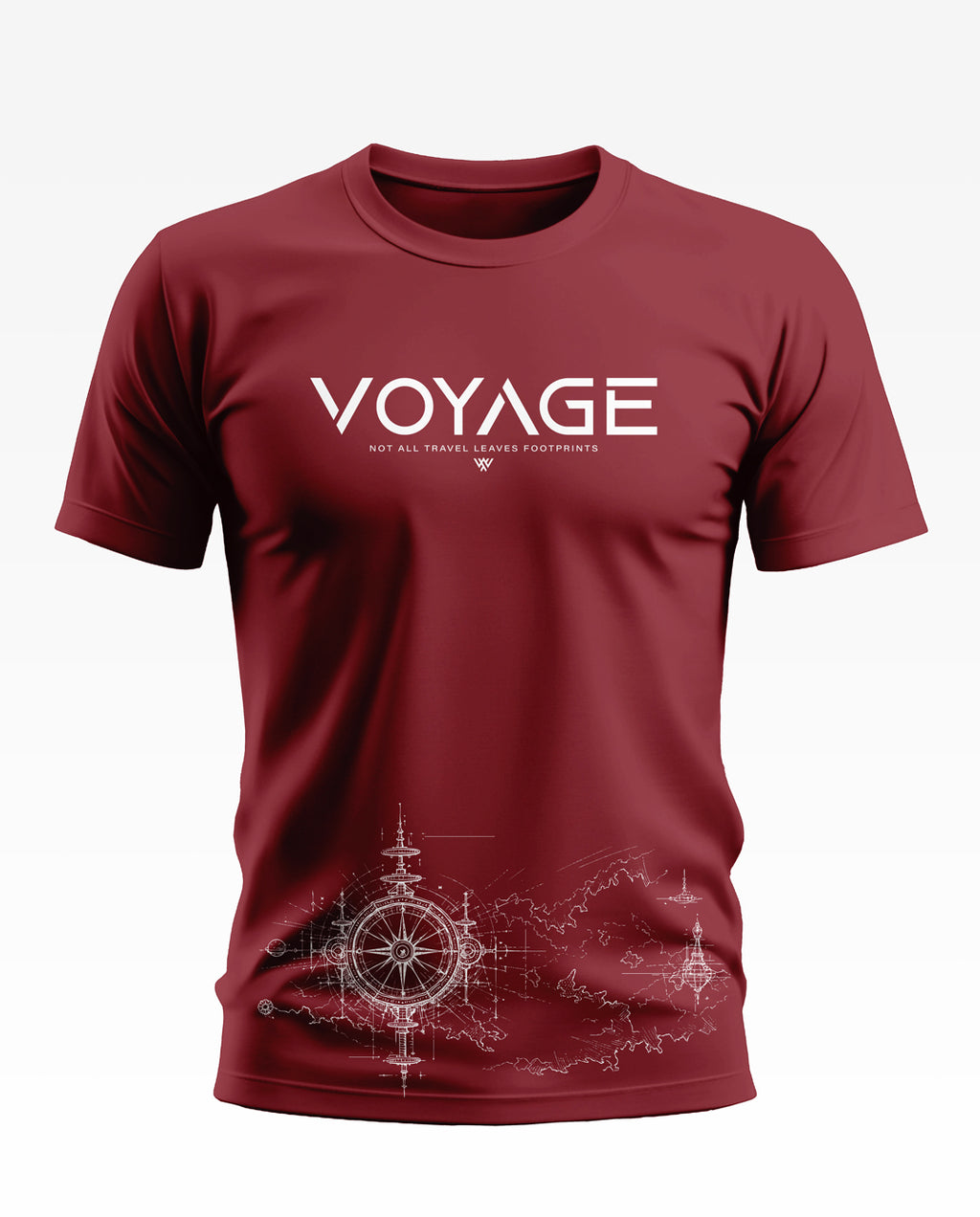 Voyage Leaves Footprints Cotton T-shirt
