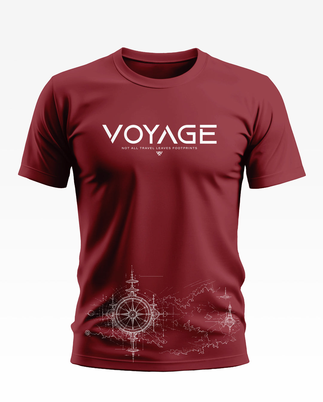 Voyage Leaves Footprints Cotton T-shirt