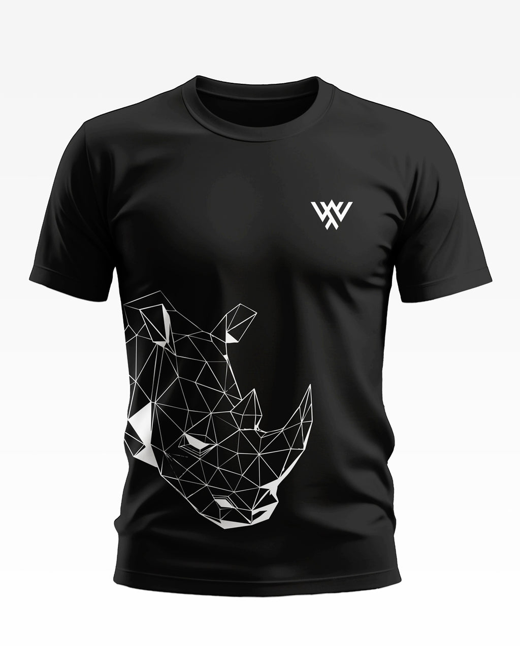 Rhinoceros Line Art Cotton T-shirt