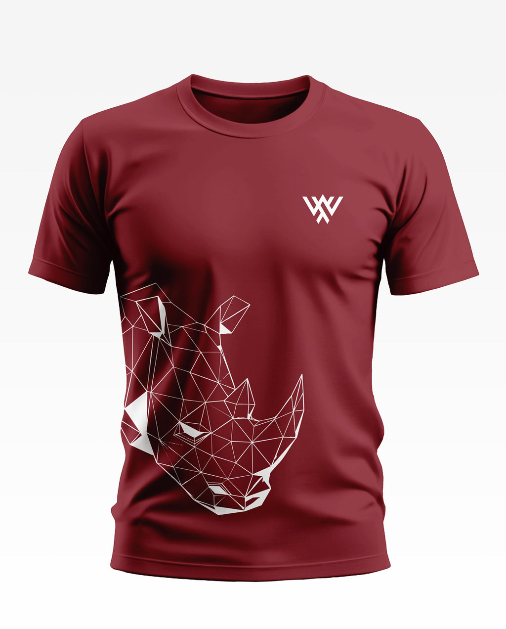 Rhinoceros Line Art Cotton T-shirt