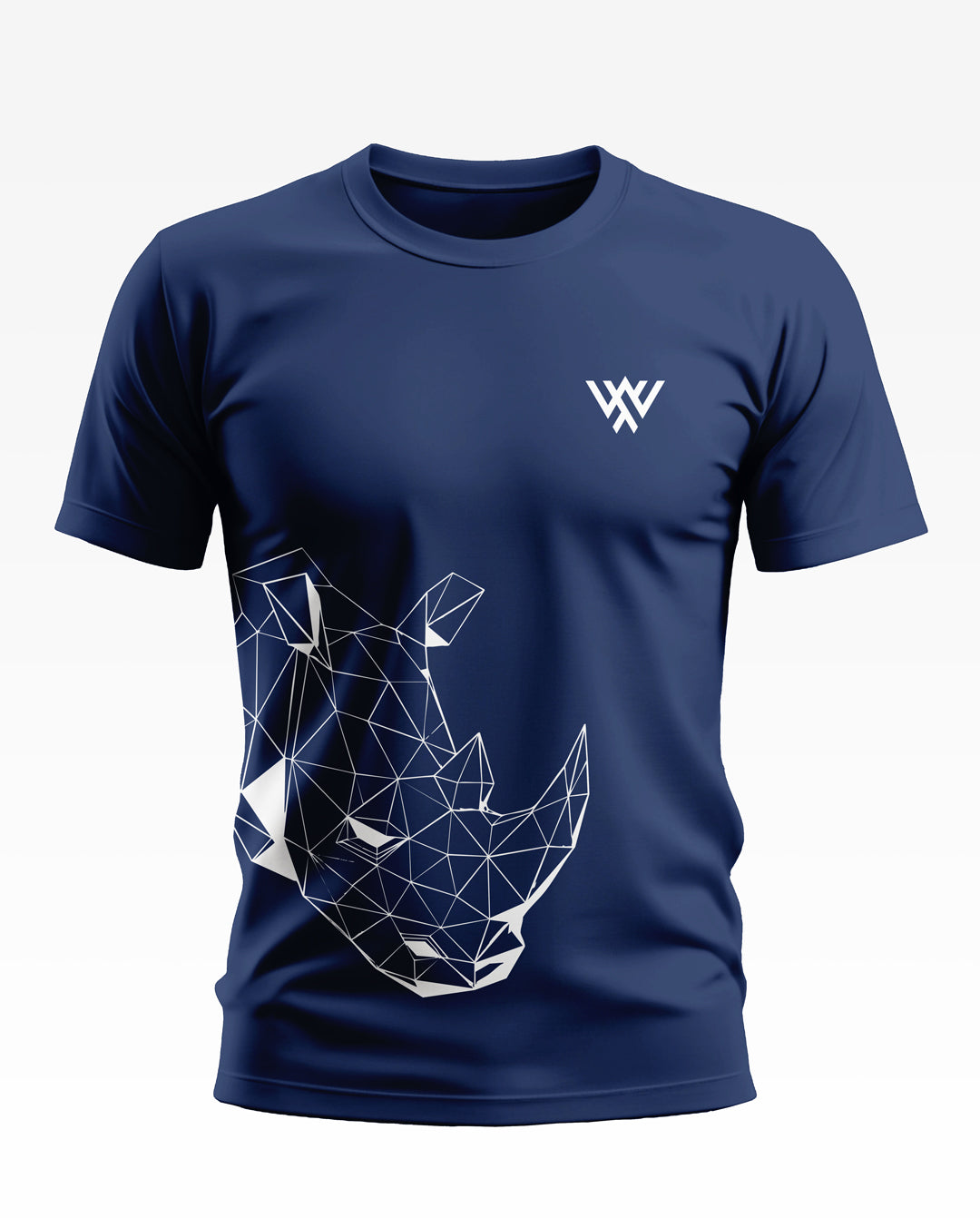 Rhinoceros Line Art Cotton T-shirt