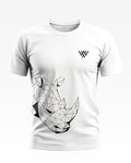 Rhinoceros Line Art Cotton T-shirt