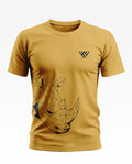 Rhinoceros Line Art Cotton T-shirt