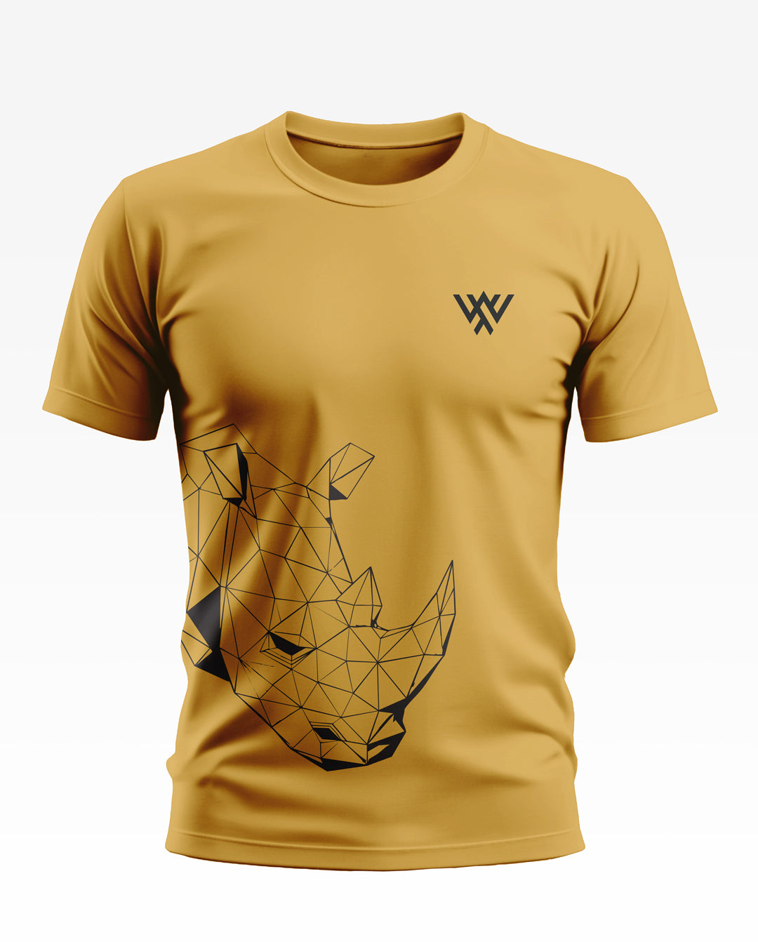Rhinoceros Line Art Cotton T-shirt