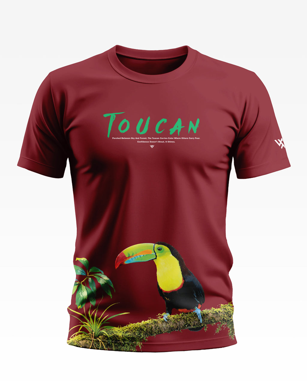 Toucan Between Sky And Forest Cotton T-shirt