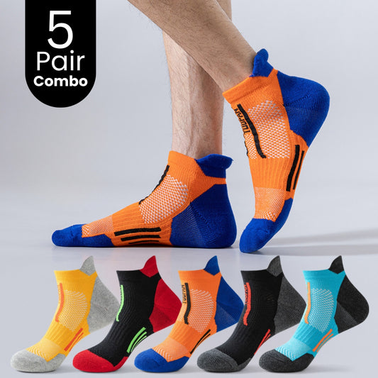 5-Pair Solid Color Socks Combo –  Sport Edition