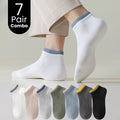 Men's ankle socks 7 pair combo in assorted colors, comfortable and low cut design