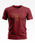 World Map With Compass Cotton T-shirt
