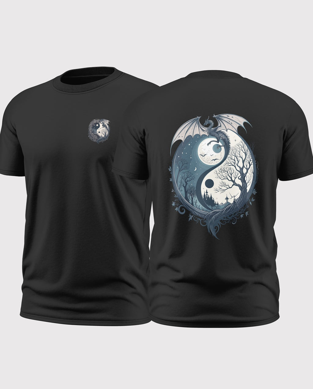 Yin Yang Dragon Soft Cotton T-shirt