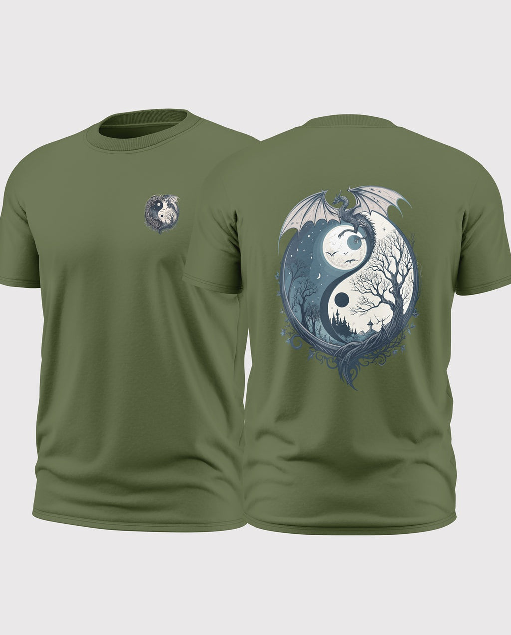 Yin Yang Dragon Soft Cotton T-shirt