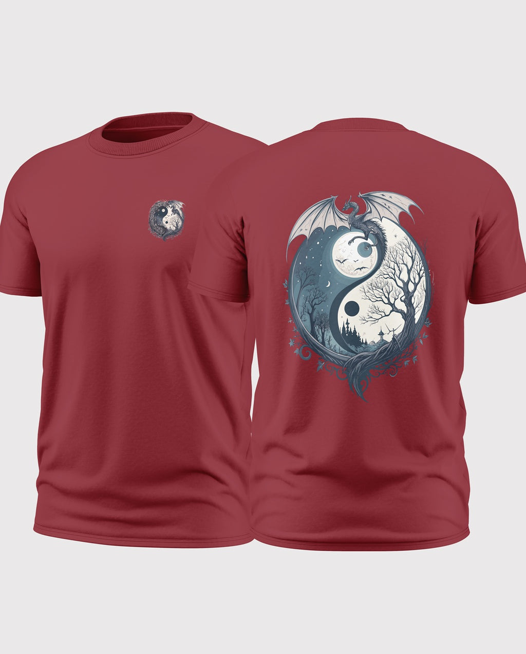 Yin Yang Dragon Soft Cotton T-shirt