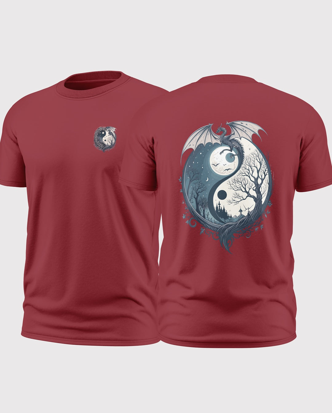 Yin Yang Dragon Soft Cotton T-shirt