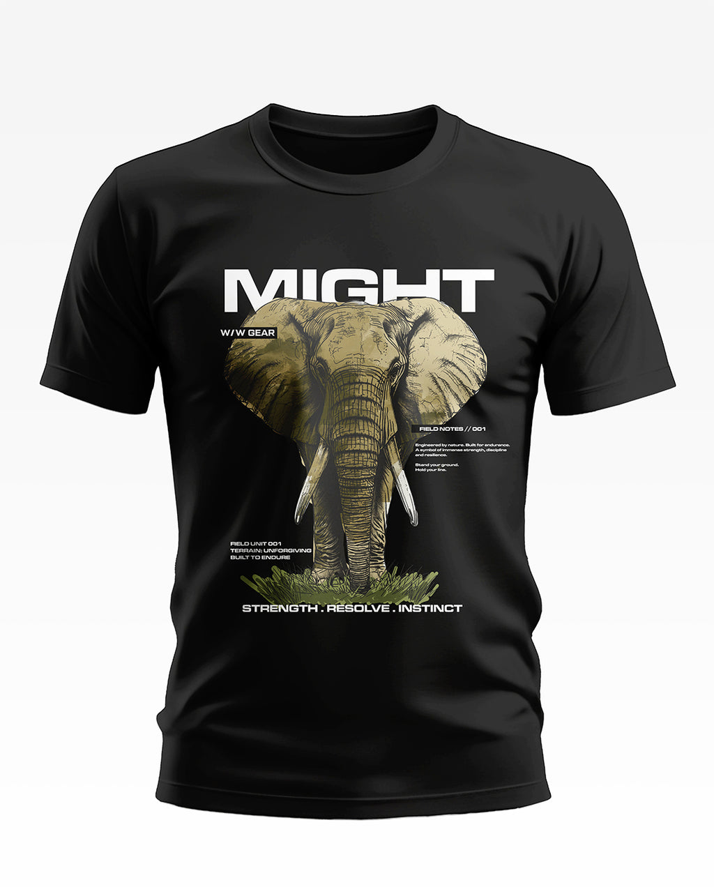 Might Elephant Soft Cotton T-shirt