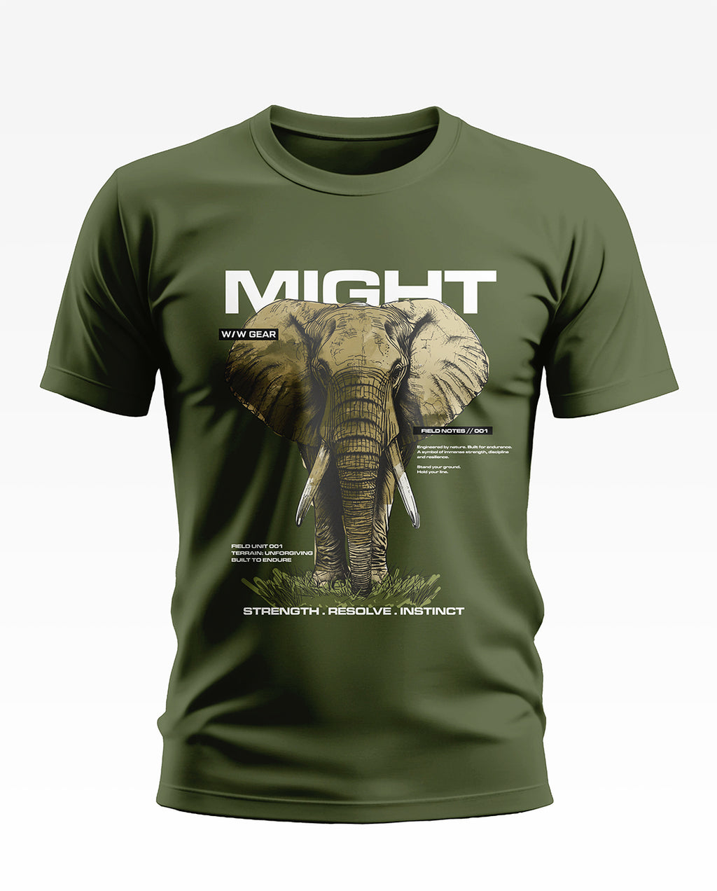 Might Elephant Soft Cotton T-shirt