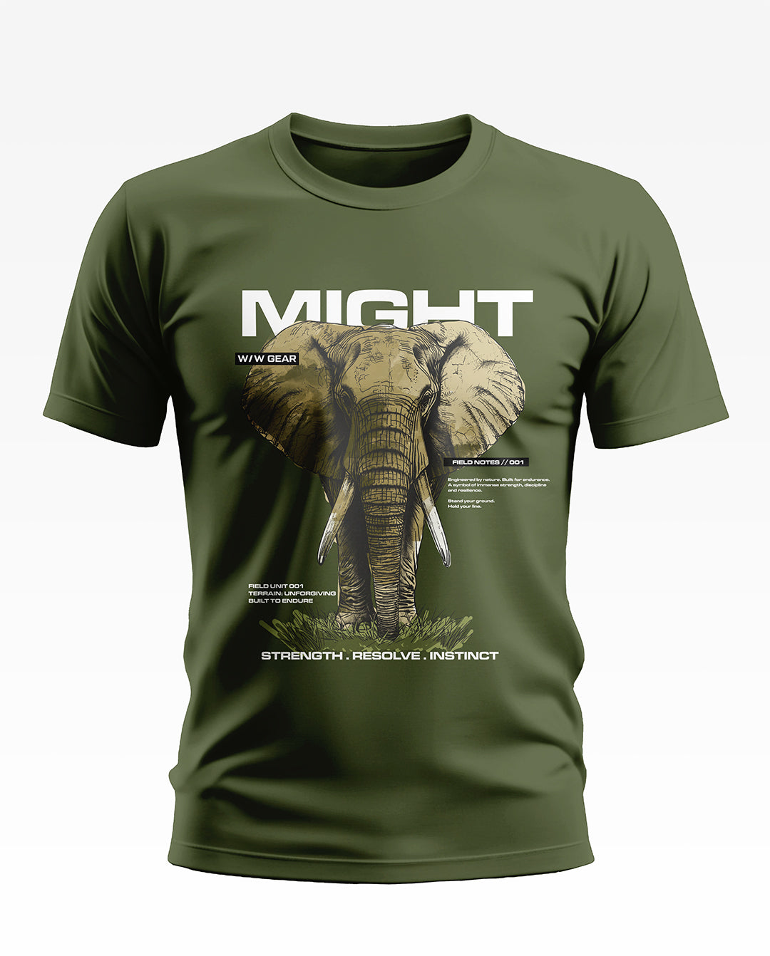 Might Elephant Soft Cotton T-shirt